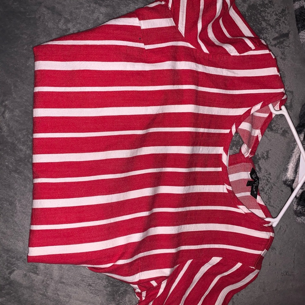 White and red striped shirt ❤️